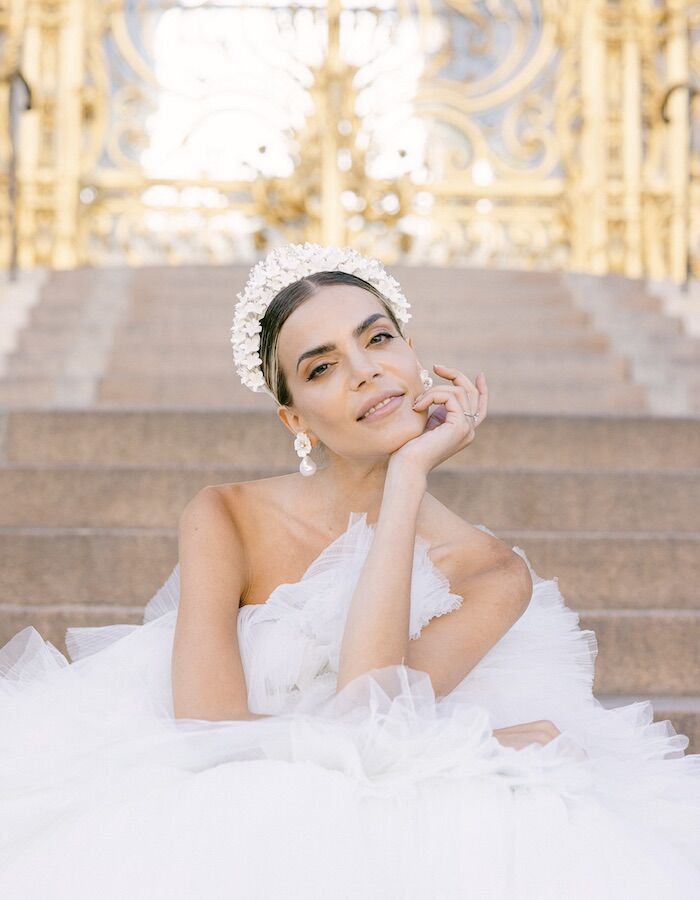 Aurora / Orange Blossom Bridal Crown - Image 2