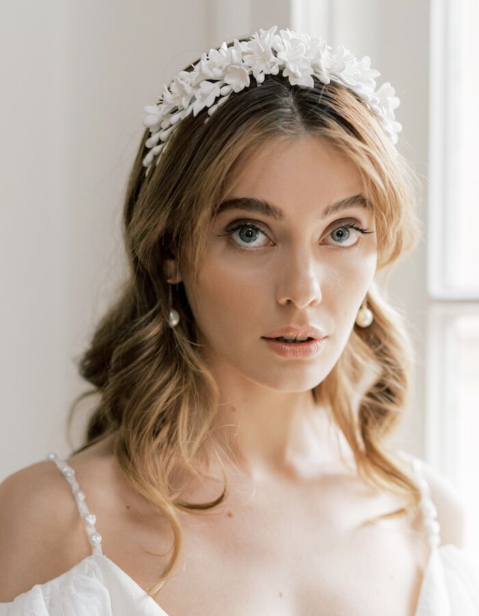 Sophia / Orange Blossom Bridal Headband
